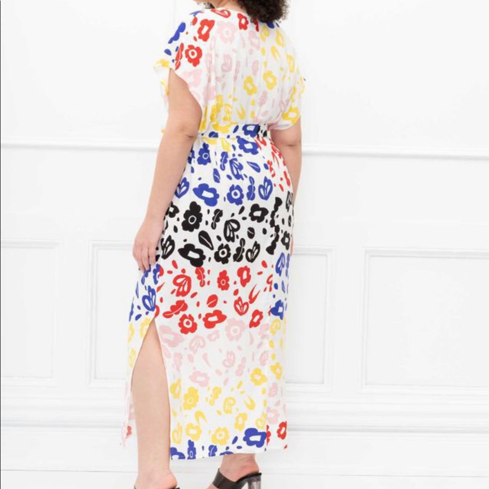 Floral Multi Color Kimono Dress